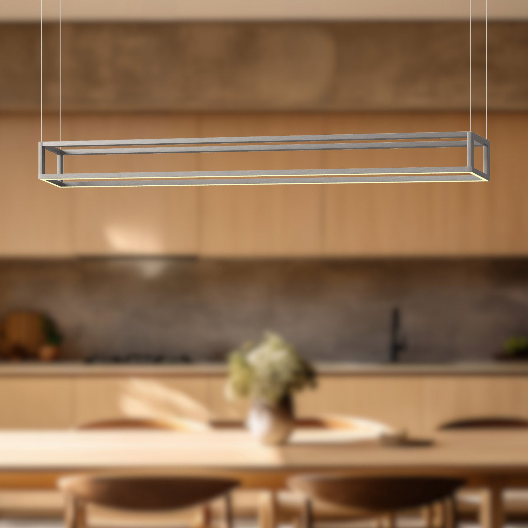 Plaza 60-in Black LED Linear Pendant