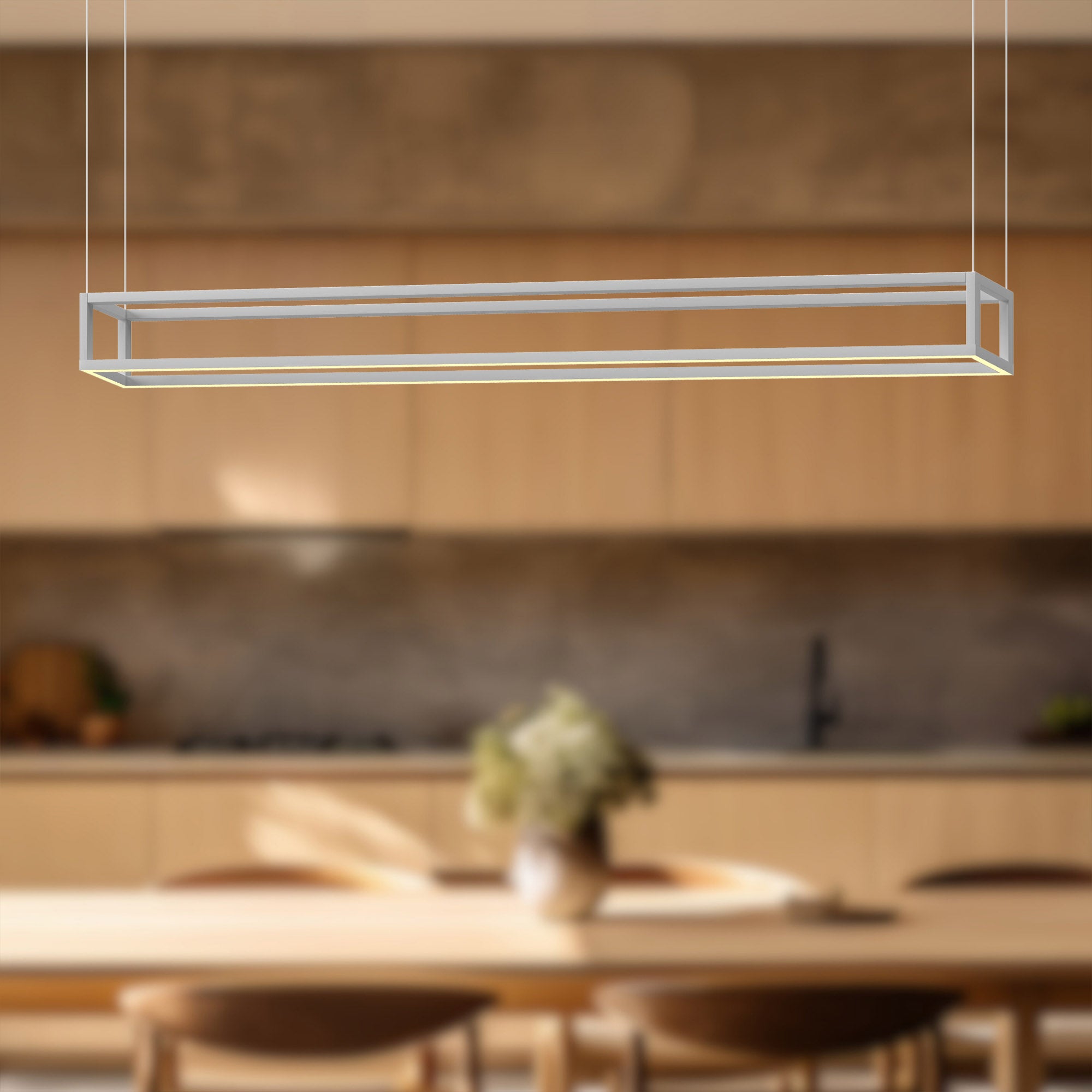 Plaza 60-in White LED Linear Pendant