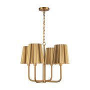 Plisse 23-in Aged Gold 4 Lights Chandeliers