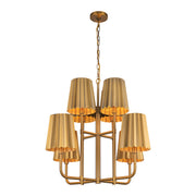 Plisse 30-in Aged Gold 8 Lights Chandeliers