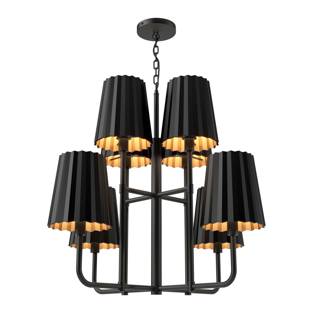 Alora Lighting PLISSE CH528830MB Chandelier - Matte Black