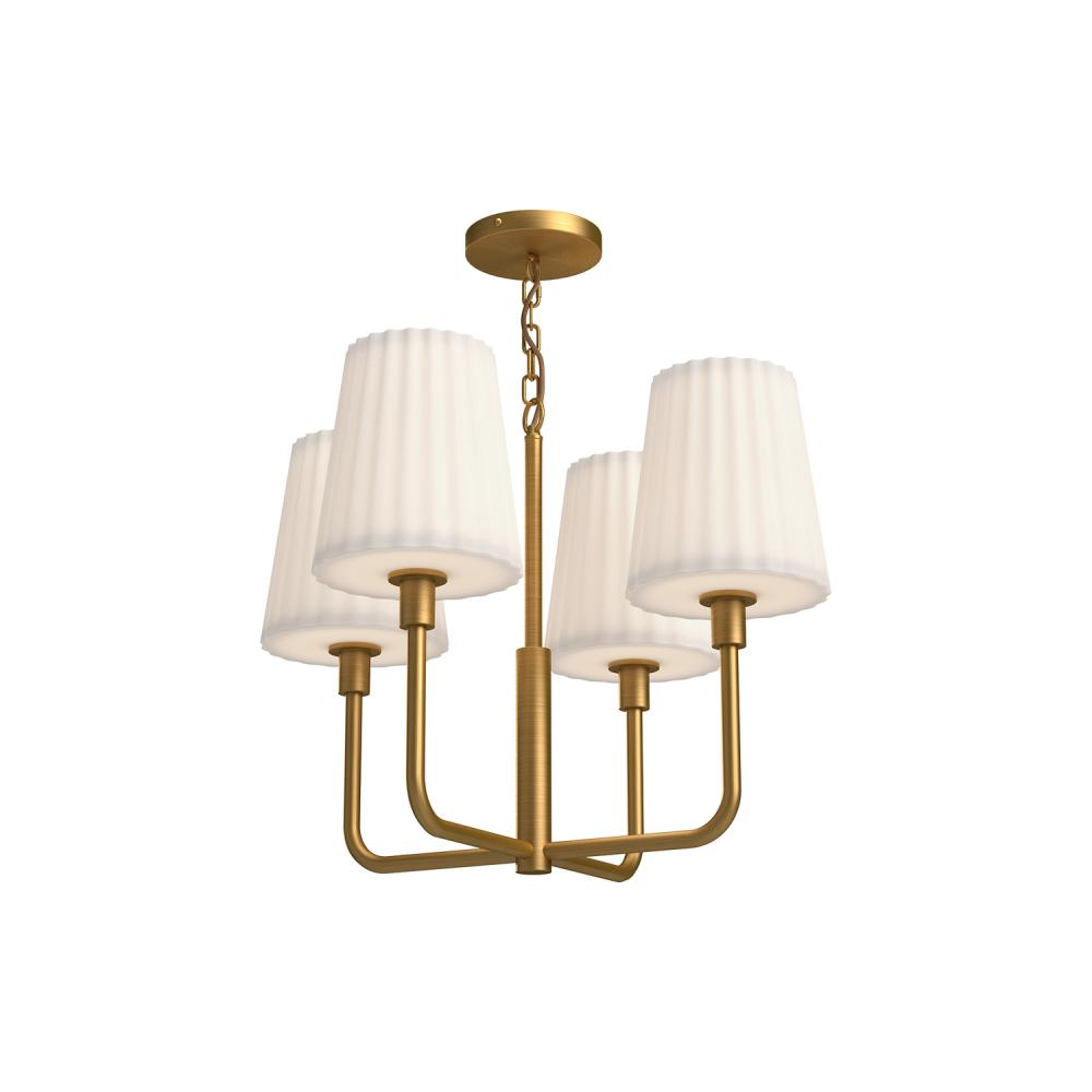 Alora Lighting PLISSE CH628423AGOP Chandelier - Aged Gold