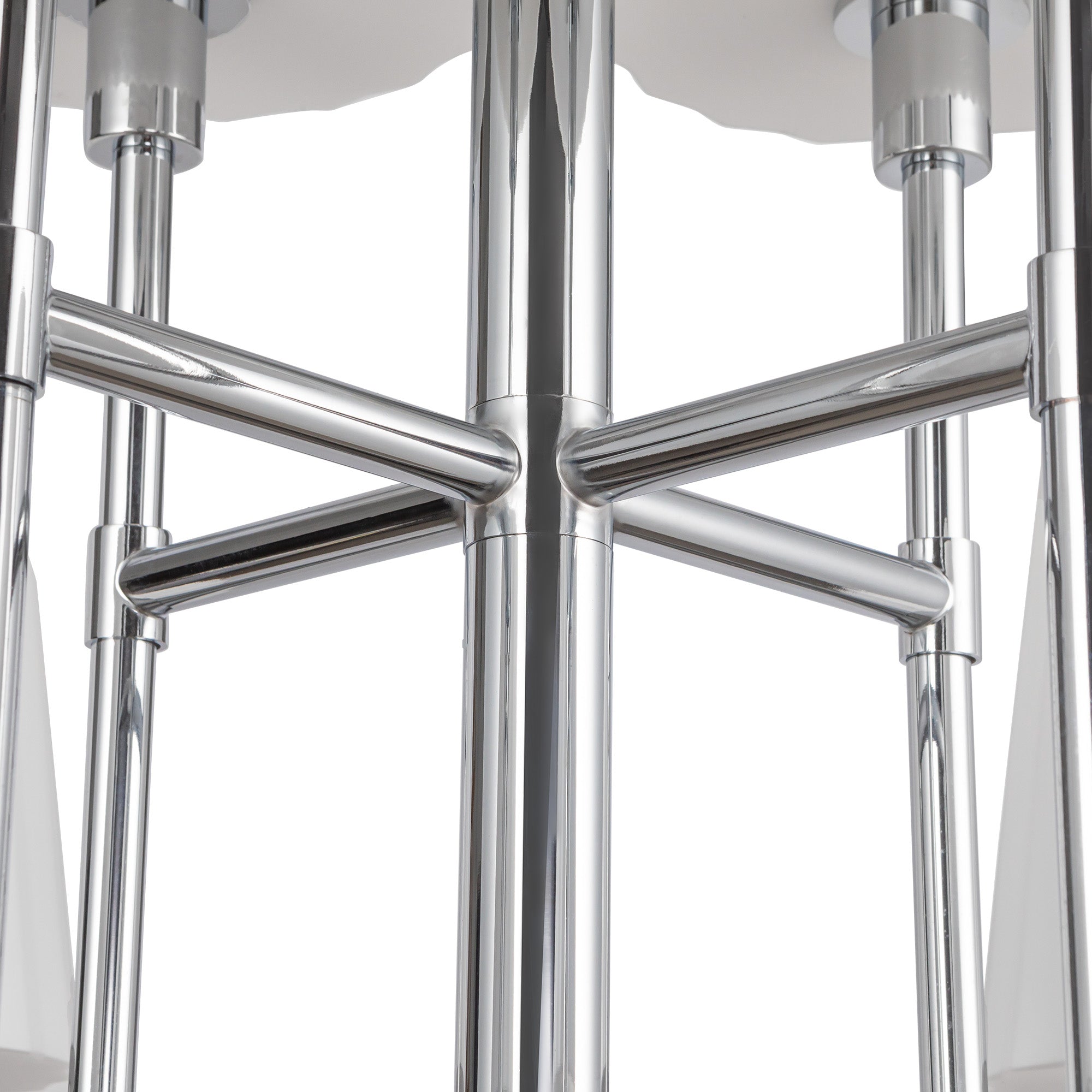 Plisse 30-in Chrome/Opal Matte Glass 8 Lights Chandeliers