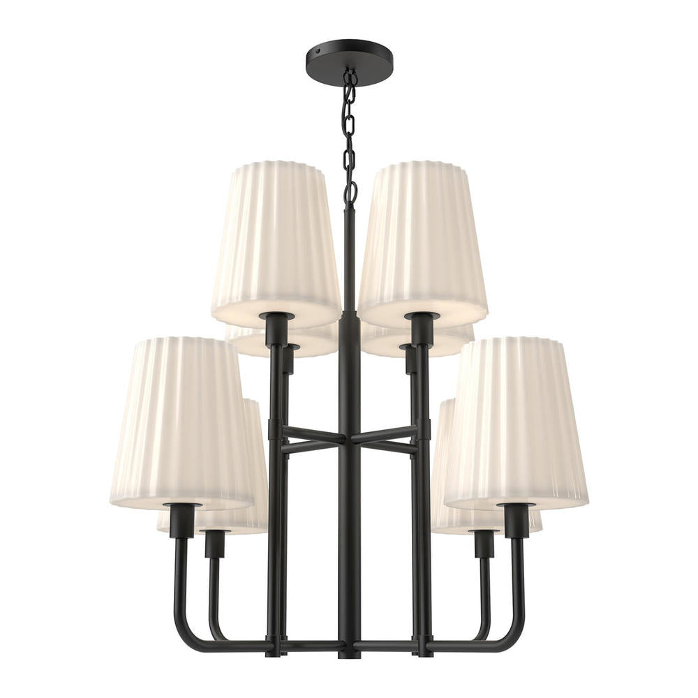 Alora Lighting PLISSE CH628830MBOP Chandelier - Matte Black