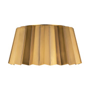 Plisse 14-in Aged Gold 2 Lights Flush Mount