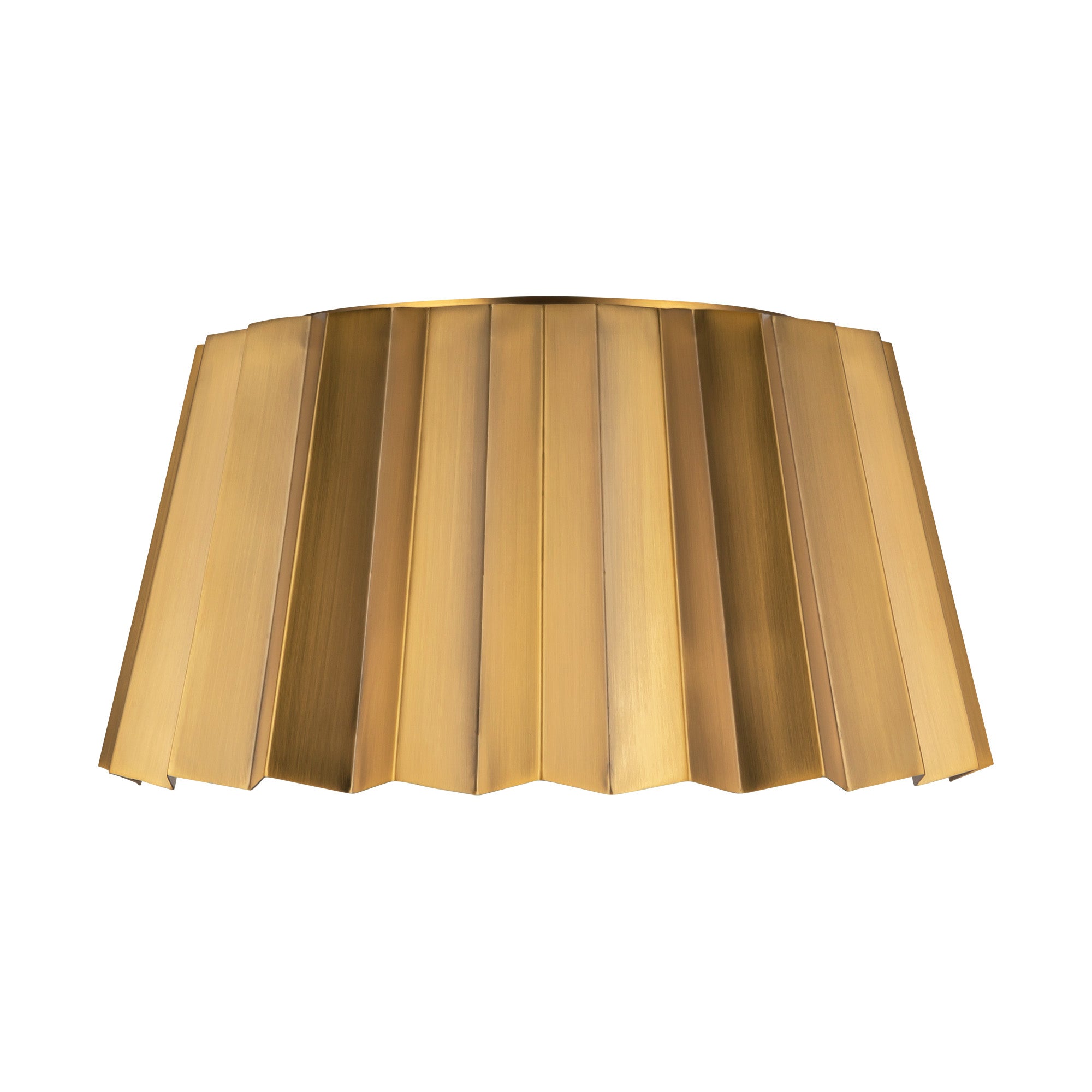 Plisse 14-in Aged Gold 2 Lights Flush Mount