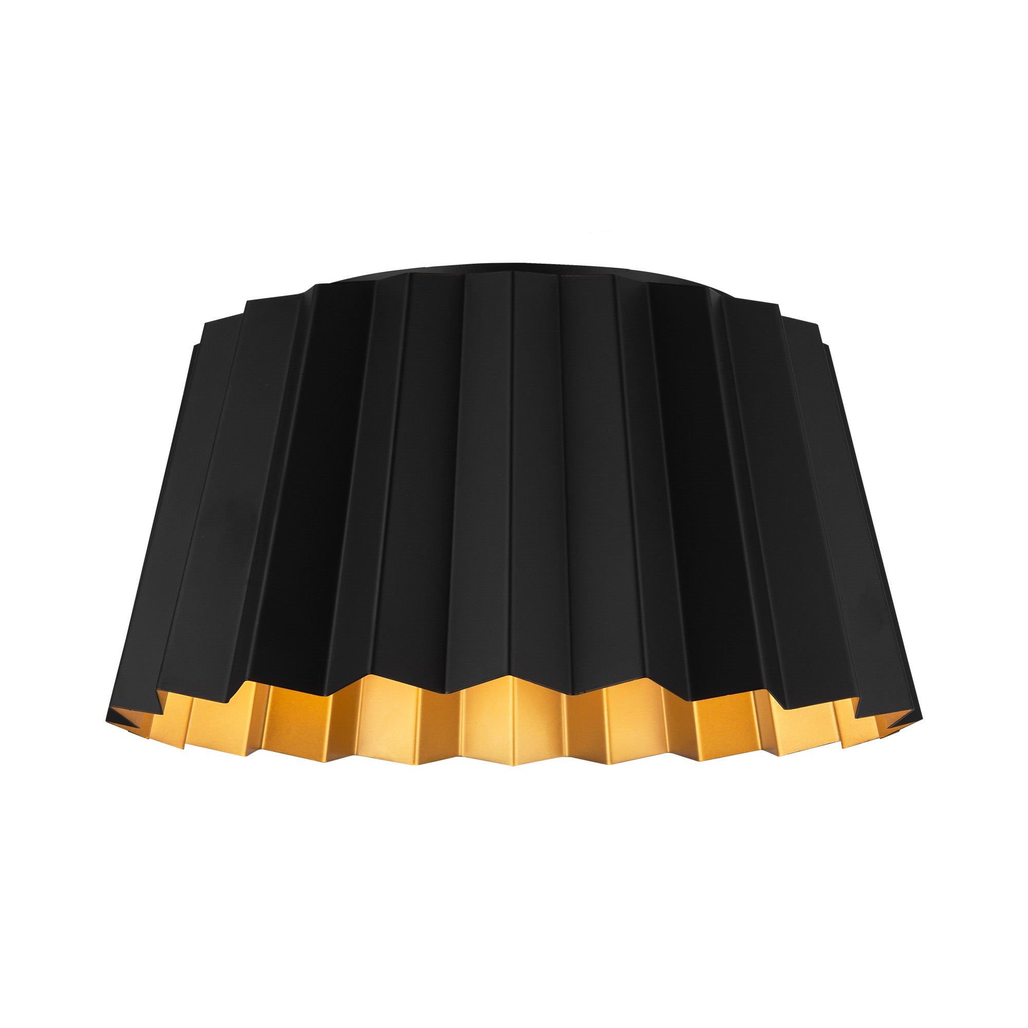Plisse 14-in Matte Black 2 Lights Flush Mount