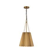 Plisse 12-in Aged Gold 1 Light Pendant