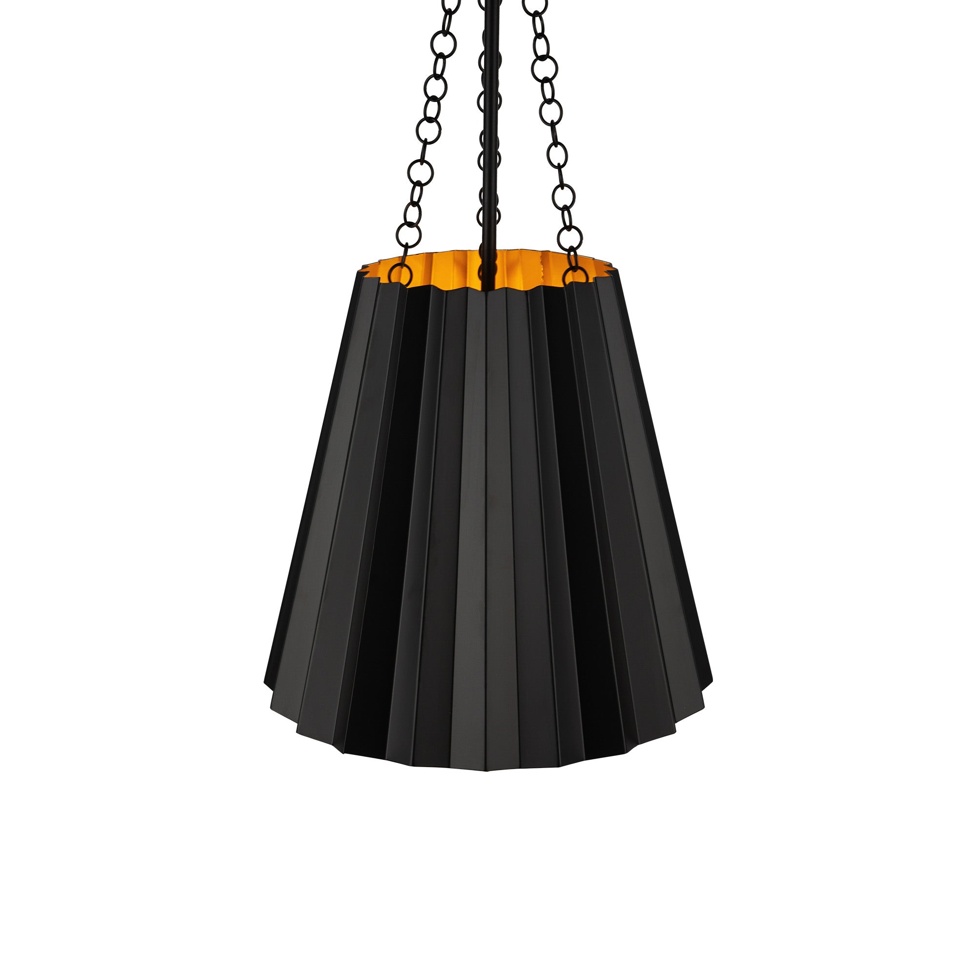 Plisse 12-in Matte Black 1 Light Pendant