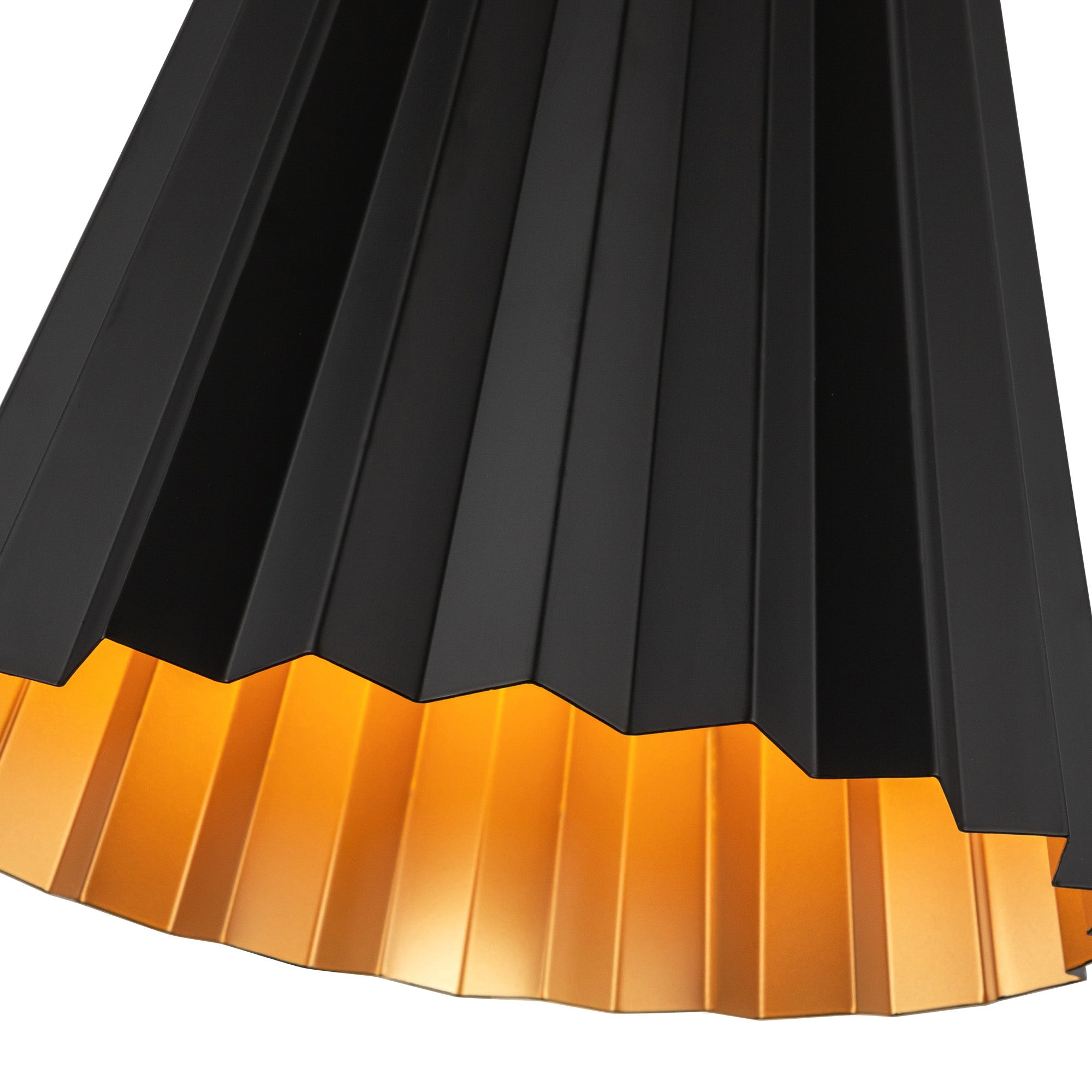 Plisse 12-in Matte Black 1 Light Pendant