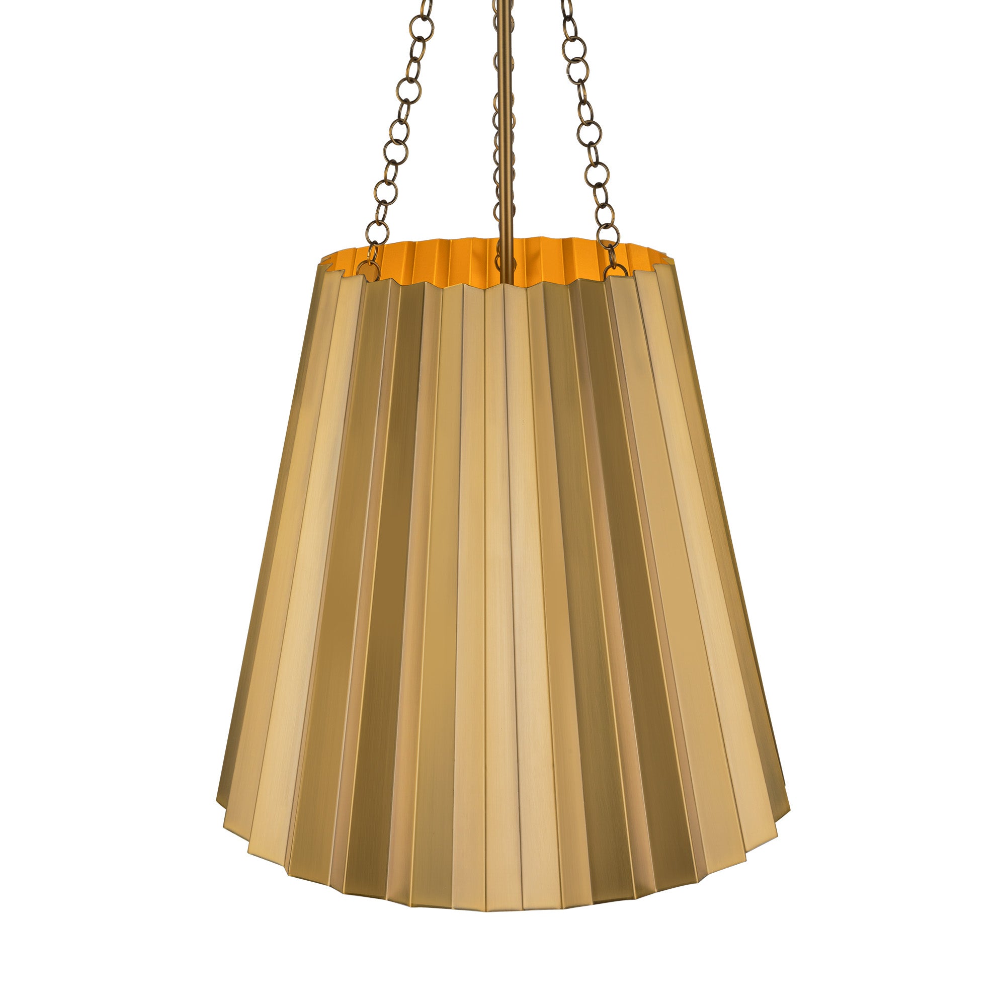 Plisse 16-in Aged Gold 1 Light Pendant