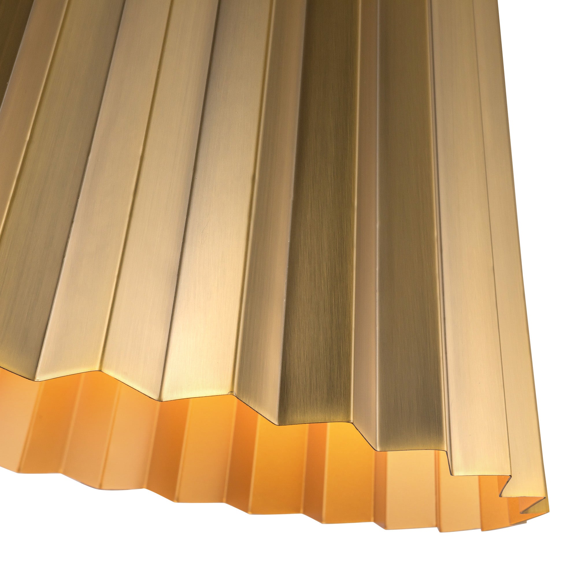 Plisse 16-in Aged Gold 1 Light Pendant