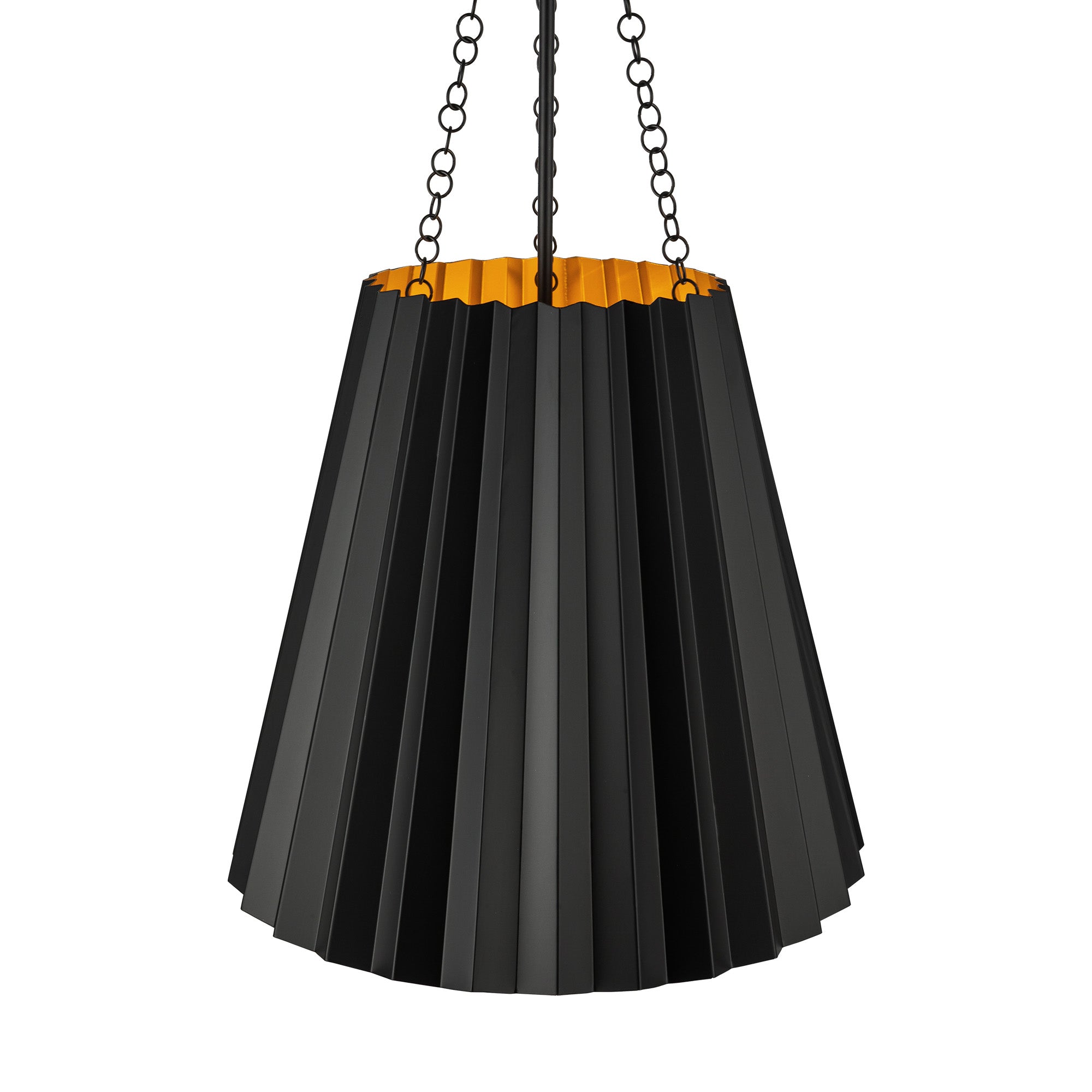 Plisse 16-in Matte Black 1 Light Pendant