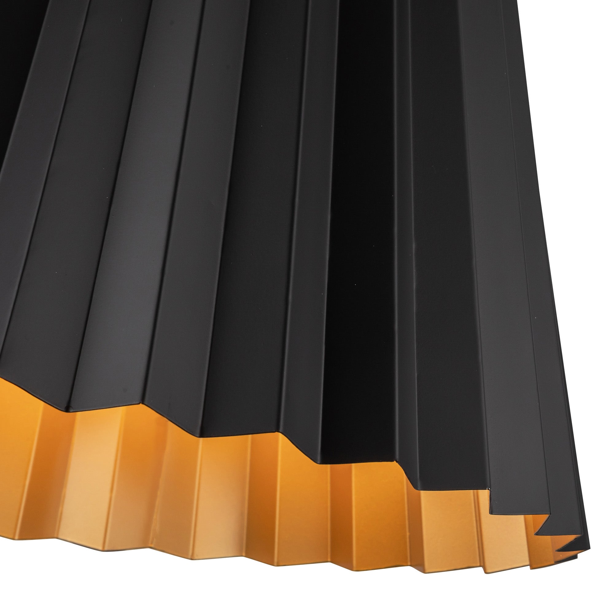 Plisse 16-in Matte Black 1 Light Pendant