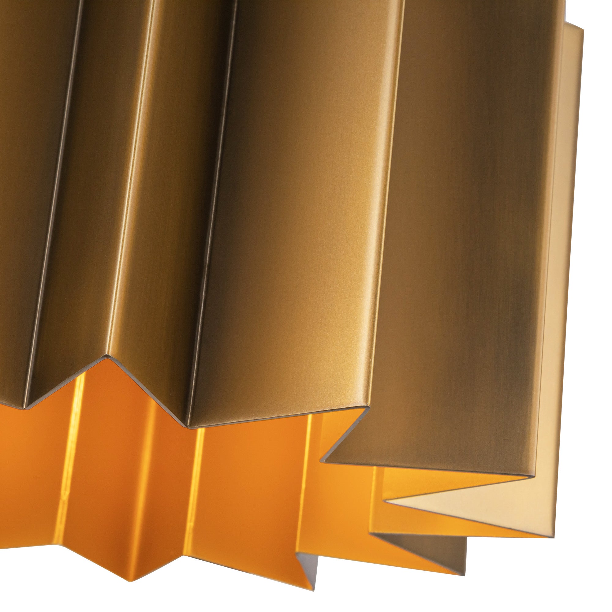 Plisse 12-in Aged Gold 1 Light Pendant