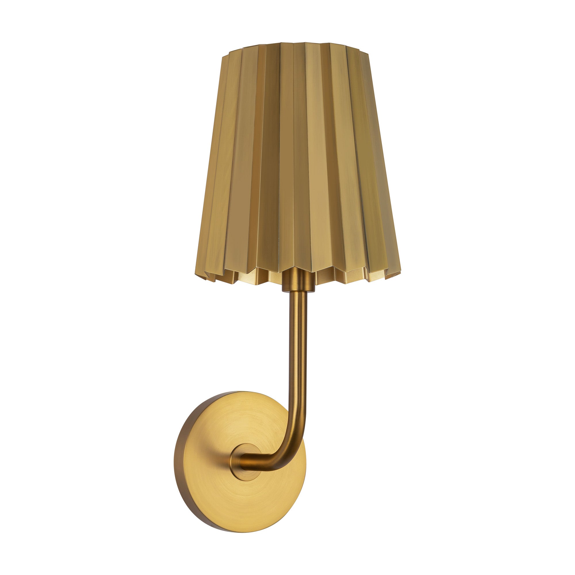 Plisse 7-in Aged Gold 1 Light Wall/Vanity