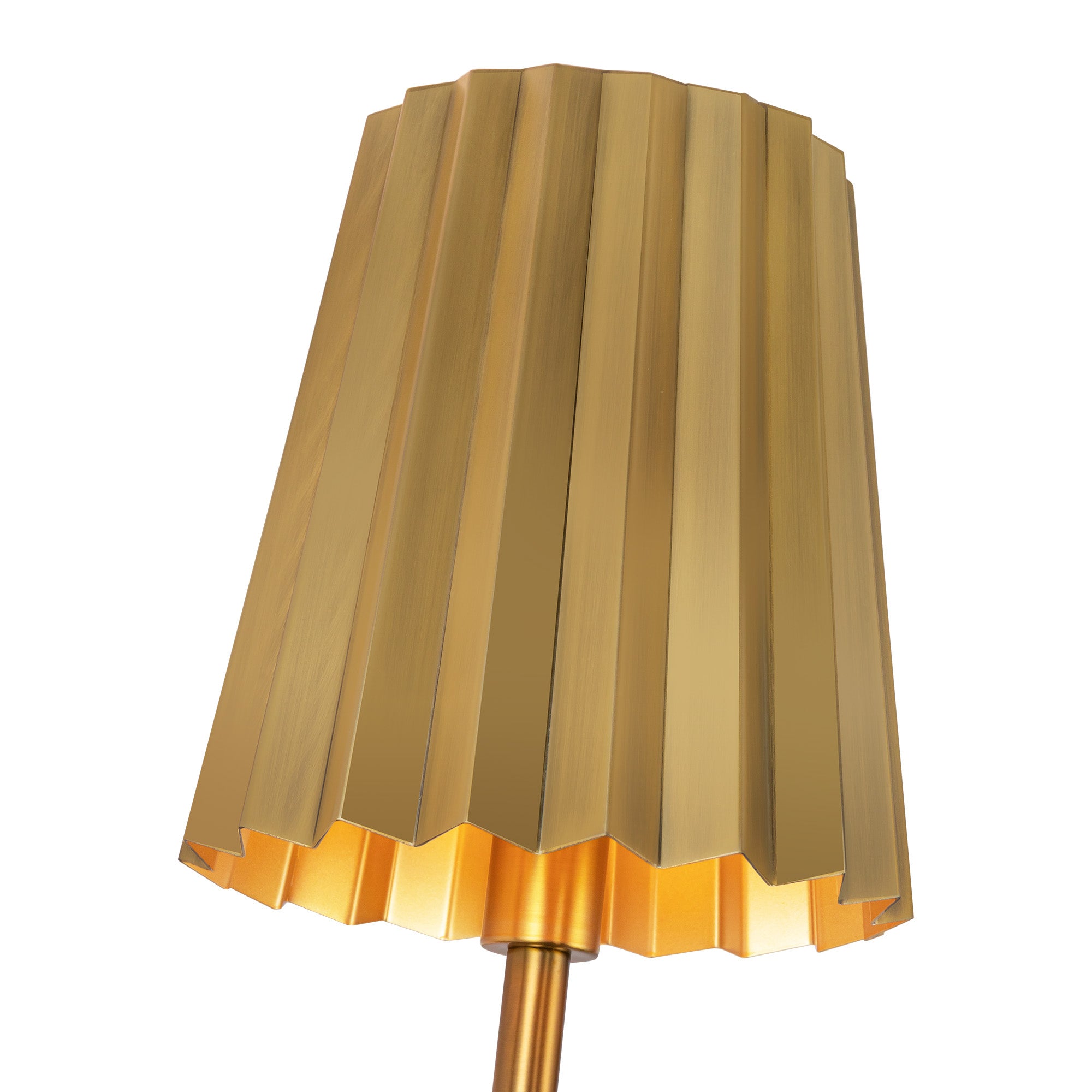 Plisse 7-in Aged Gold 1 Light Wall/Vanity