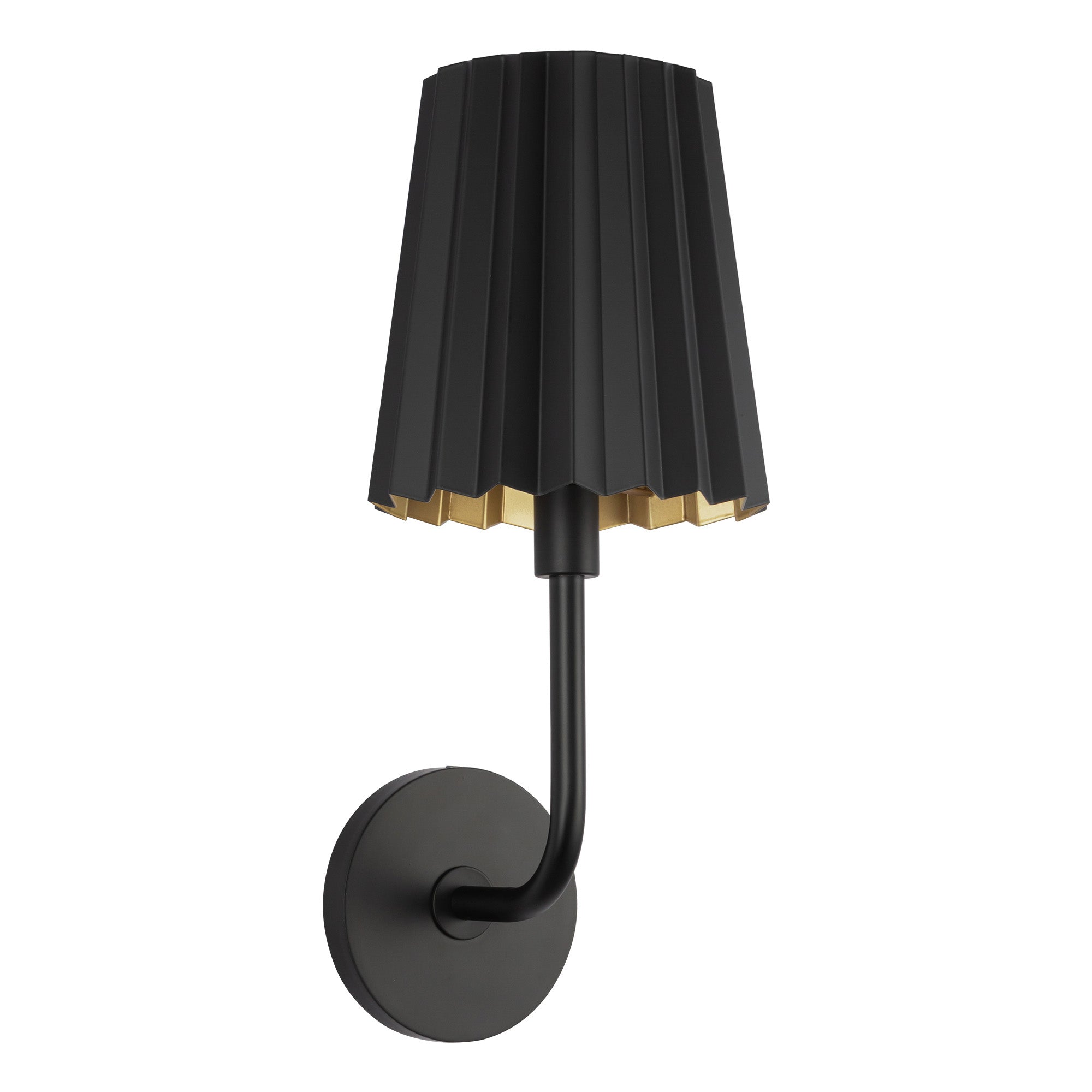 Plisse 7-in Matte Black 1 Light Wall/Vanity