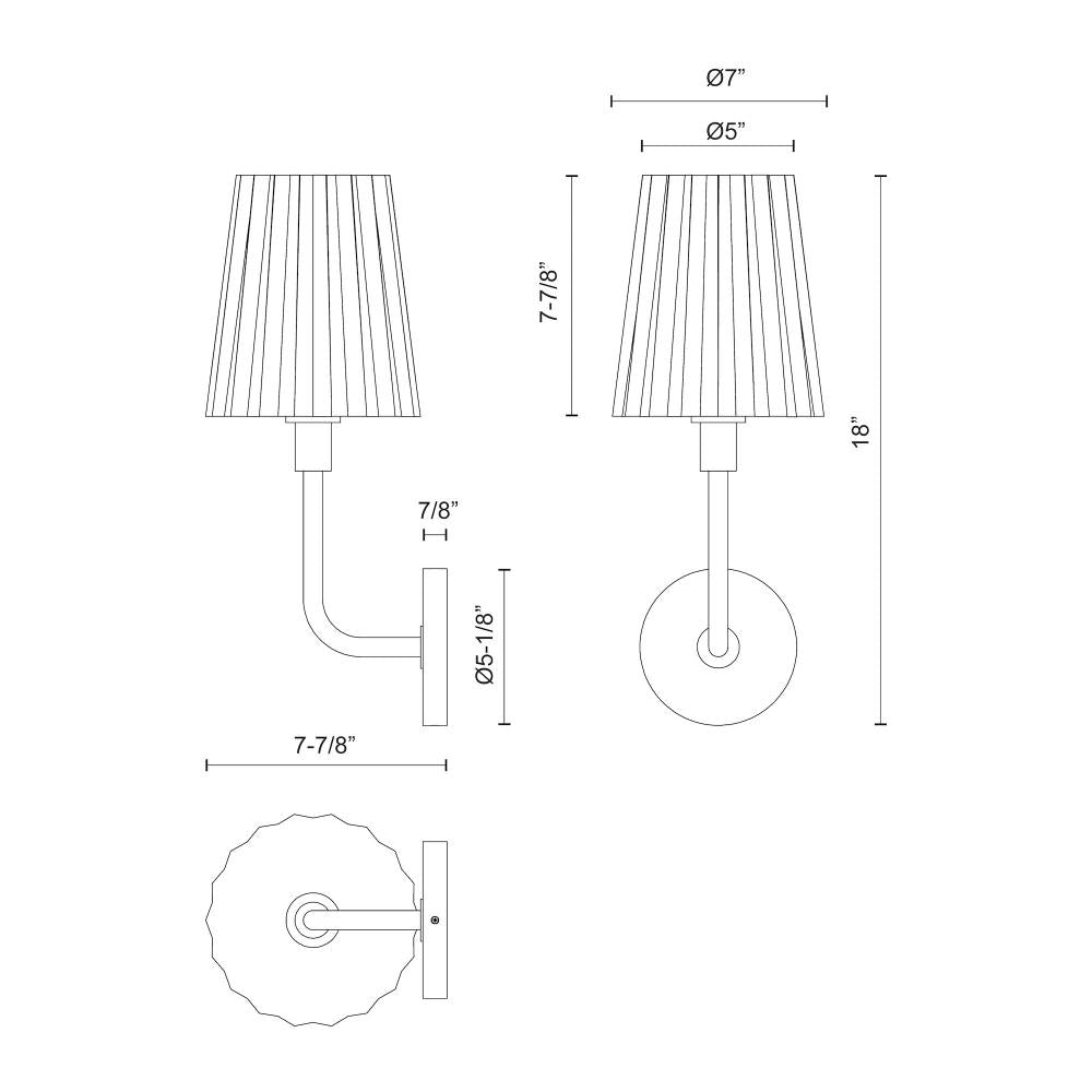 Alora Lighting PLISSE WV628107CHOP Bathroom Fixture - Chrome