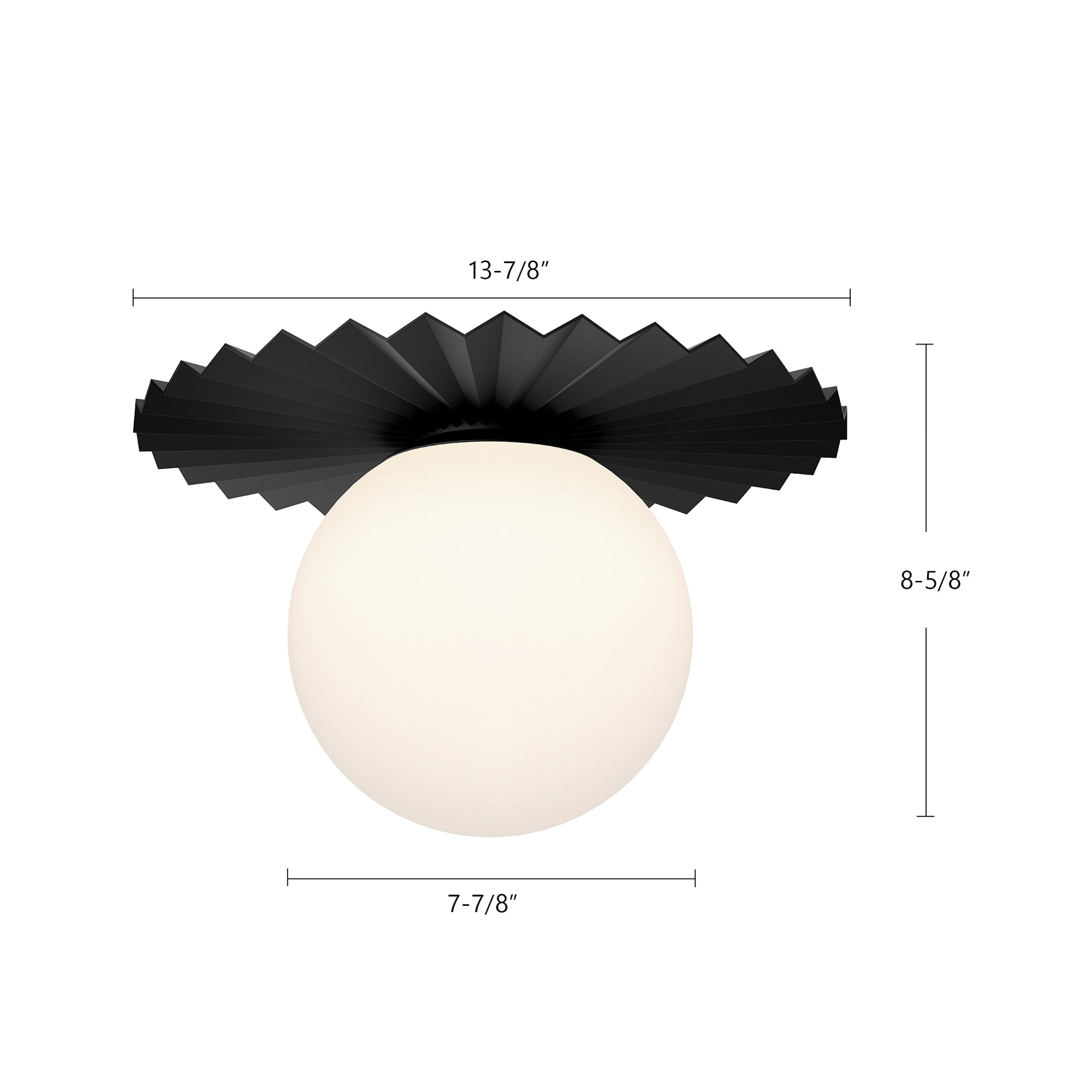 Plume 14-in Brushed Gold/Opal Matte Glass 1 Light Flush Mount