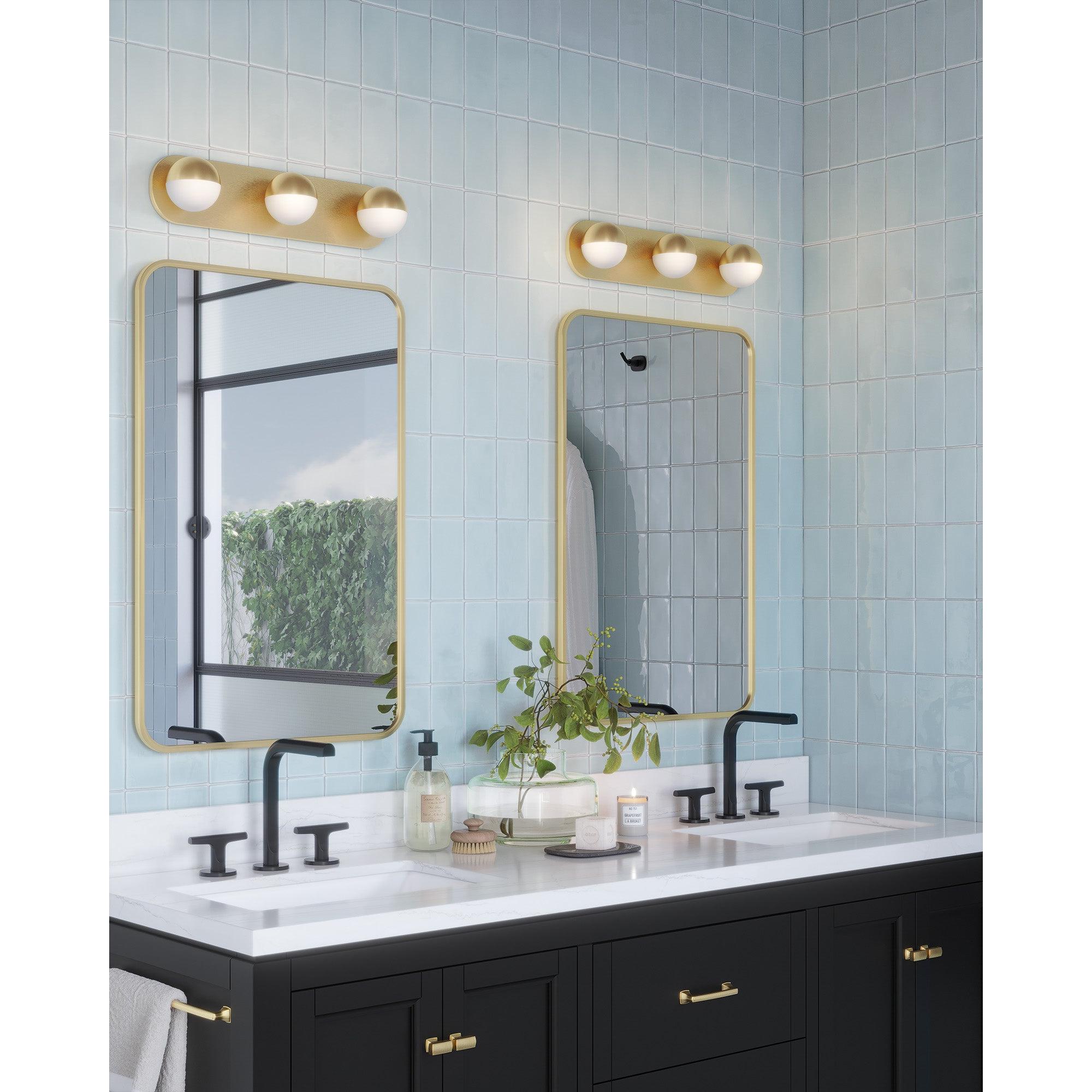 Pluto 21-in Brushed Gold LED Vanity