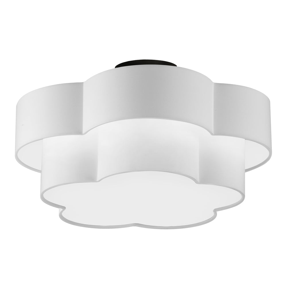 Dainolite PHLOX PLX-203FH-MB-WH Flush Mount Contemporary - Matte Black