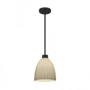 1-Light Large Tapered Cylinder Curved Pendant