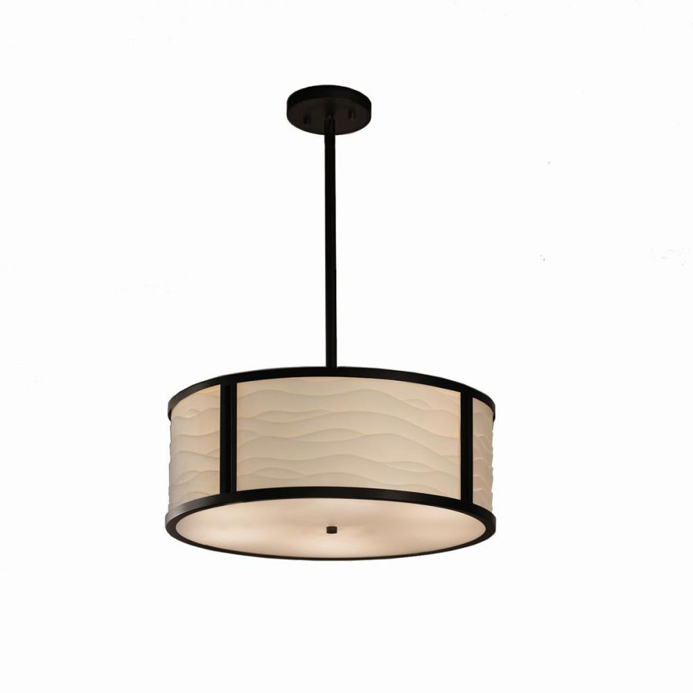 Justice Design Group TRIBECA FAMILY PNA-9541-WAVE-MBLK Pendant Traditional - Black