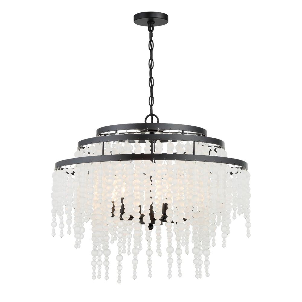 Crystorama POPPY POP-A5076-MK-FR Chandelier Americana - Matte Black