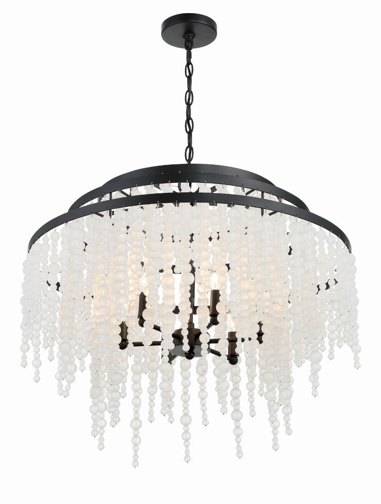 Crystorama POPPY POP-A5076-MK-FR Chandelier Americana - Matte Black