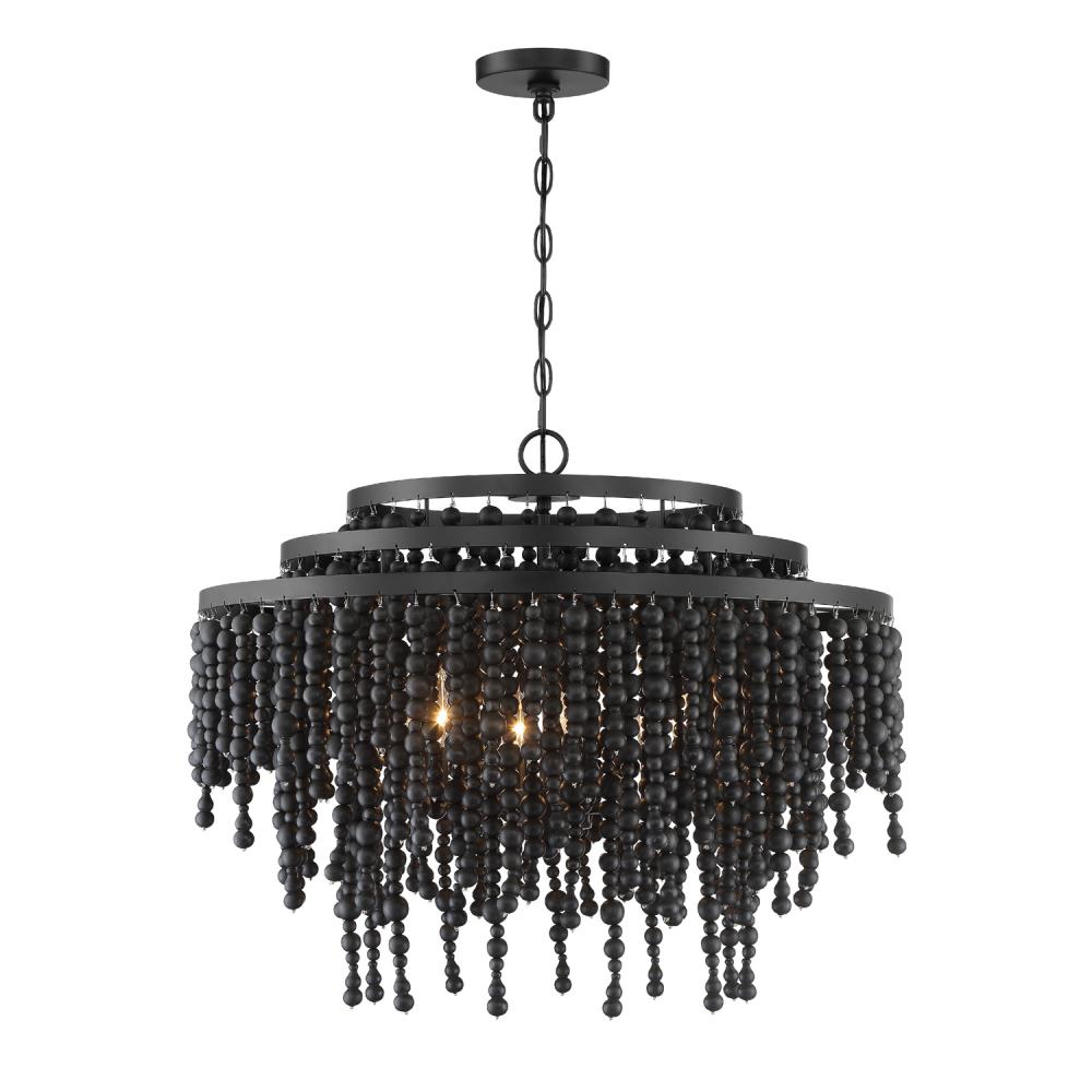 Crystorama POPPY POP-A5076-MK Chandelier Transitional - Matte Black