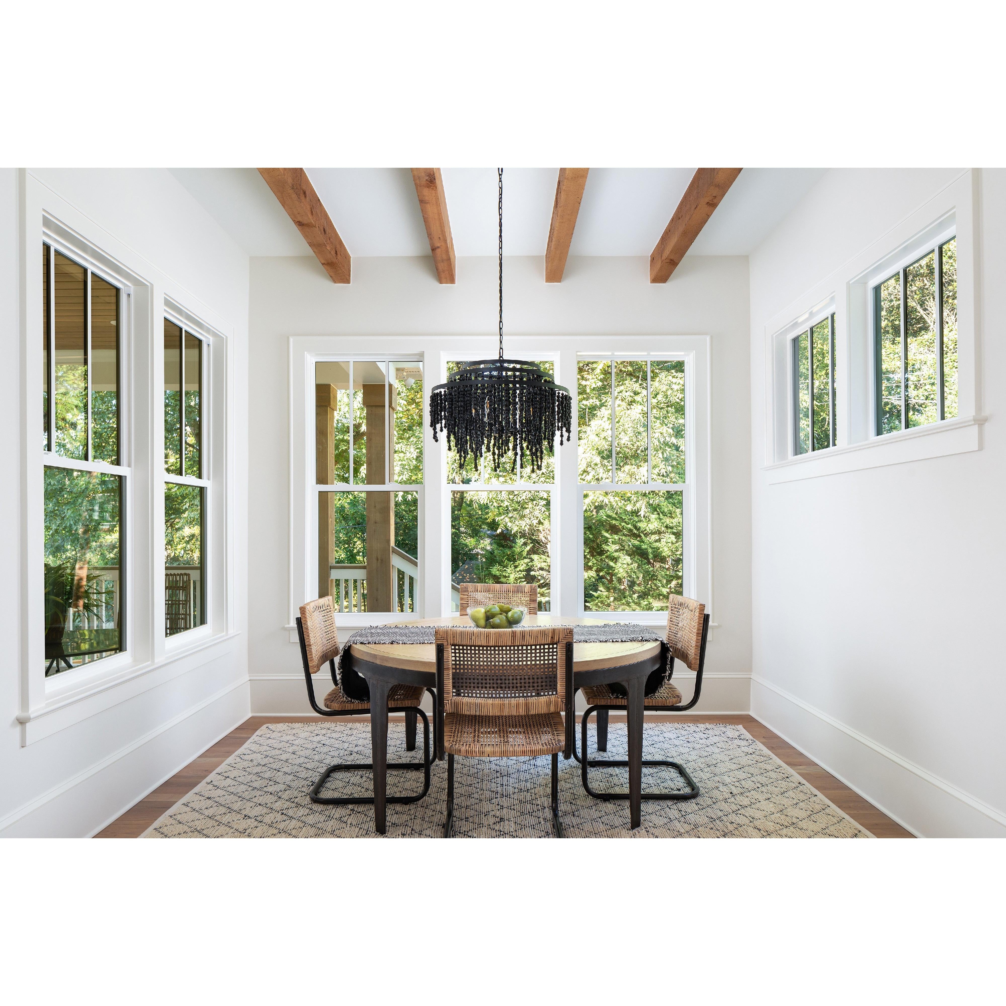 Crystorama Poppy POP-A5076-MK – 26.5 Inch – 6 Light – Chandelier – Matte Black – Damp Rated