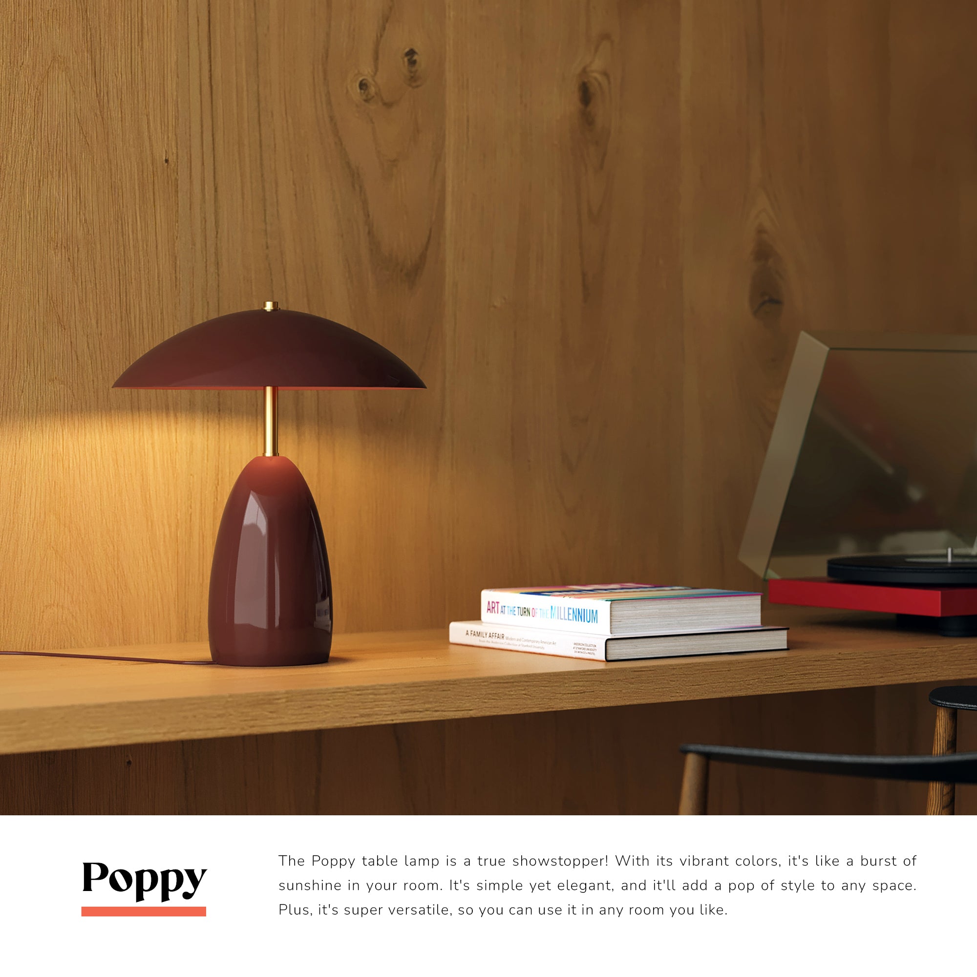 Poppy 9-in Pine Green LED Table Lamp