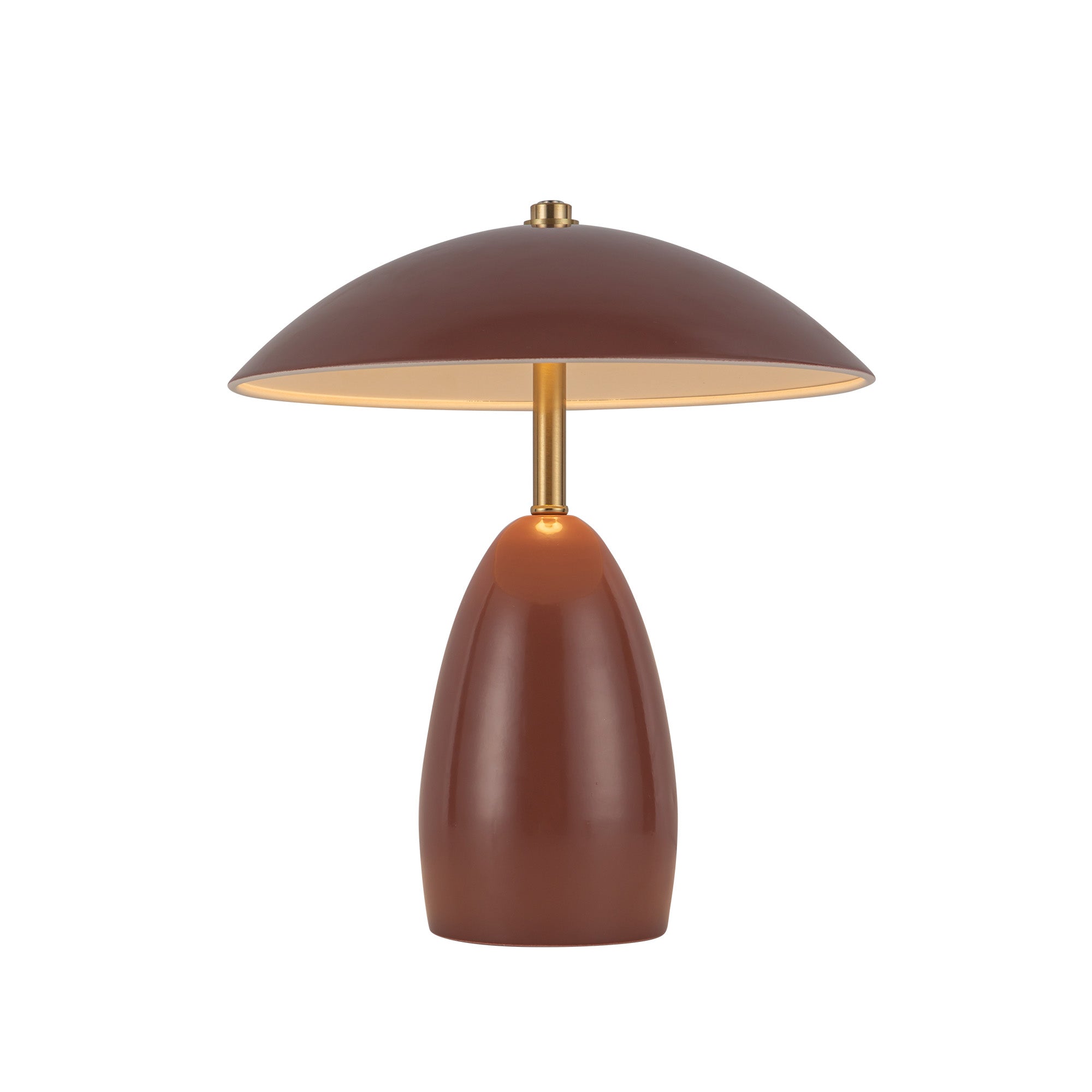 Poppy 9-in Burgundy LED Table Lamp