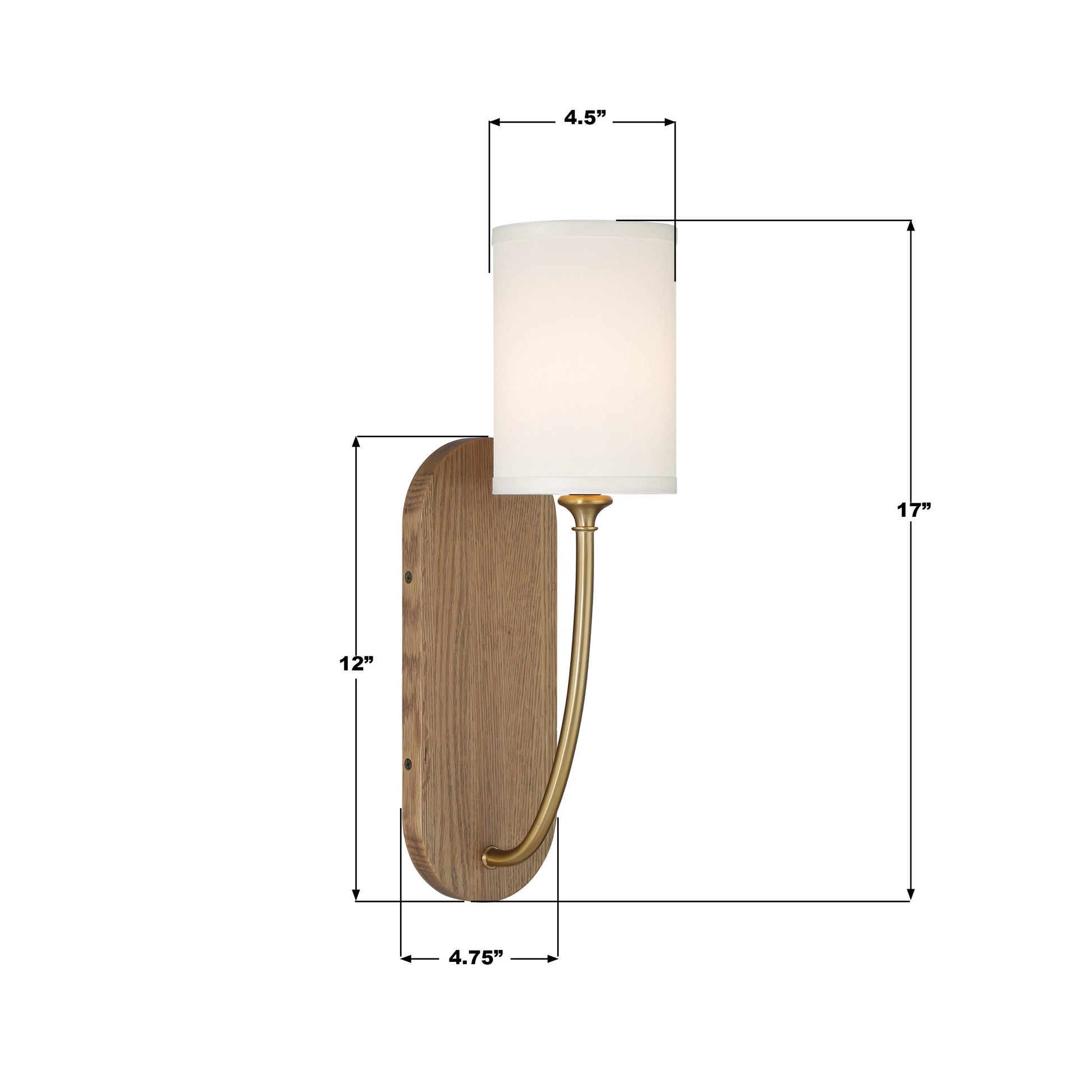 Crystorama Preston PRE-461-VG-WD – 4.75 Inch – 1 Light – Sconce – Vibrant Gold – Damp Rated