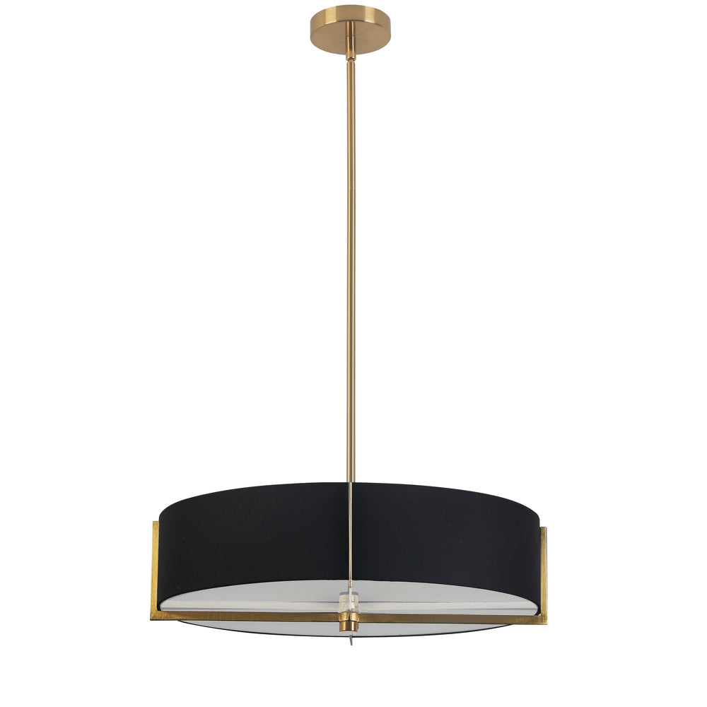 Dainolite PRESTON PST-214P-AGB-BK Pendant Contemporary - Aged Brass