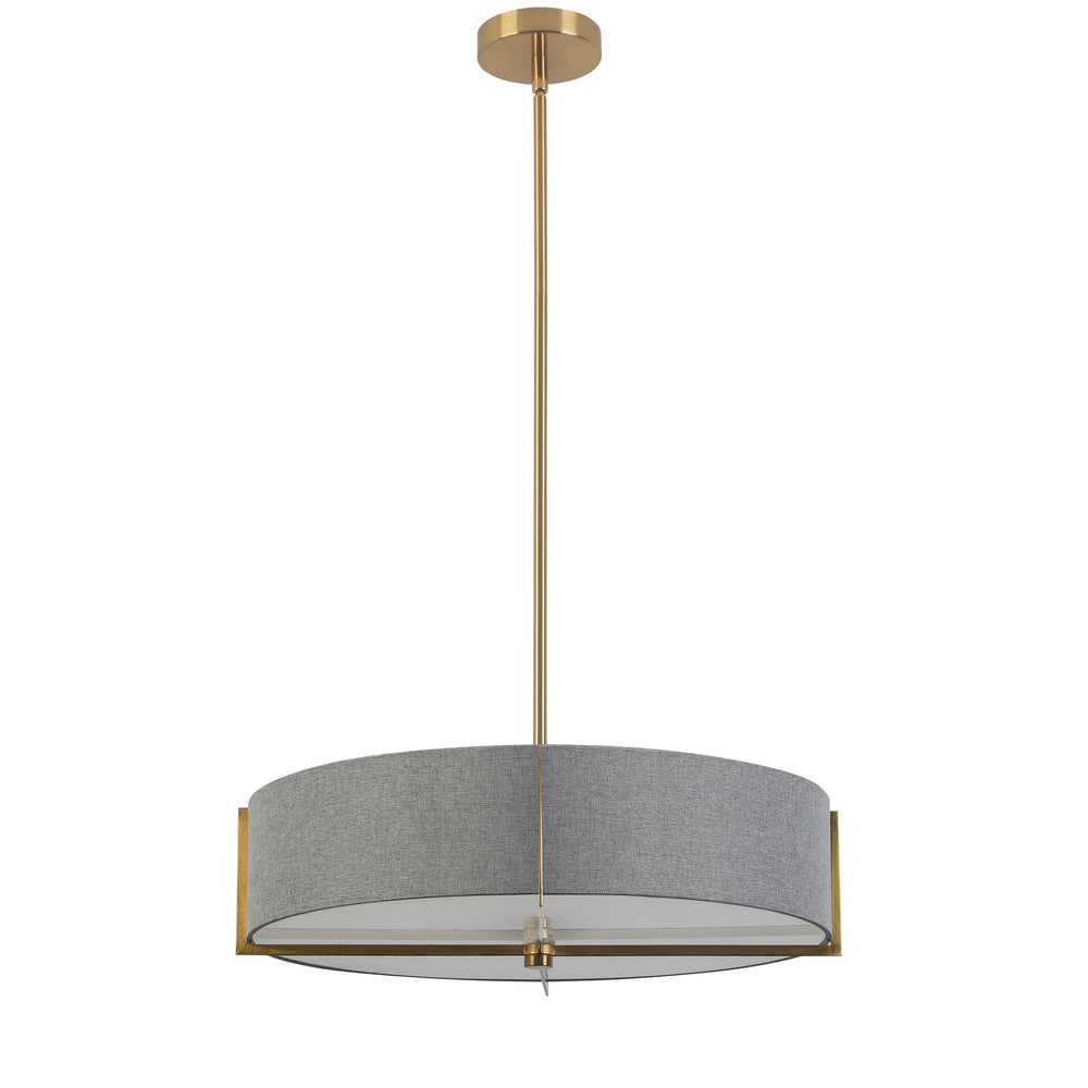 Dainolite PRESTON PST-214P-AGB-GRY Pendant Contemporary - Aged Brass