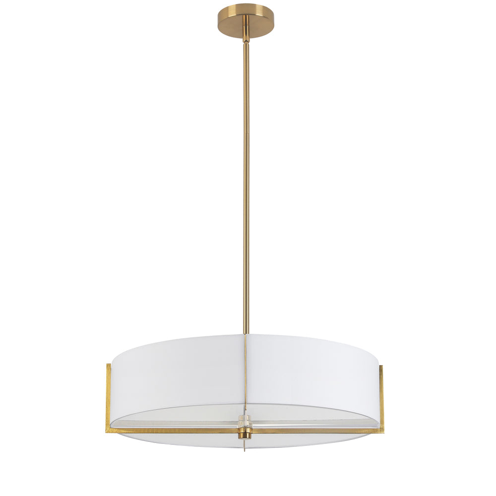 Dainolite PRESTON PST-214P-AGB-WH Pendant Contemporary - Aged Brass