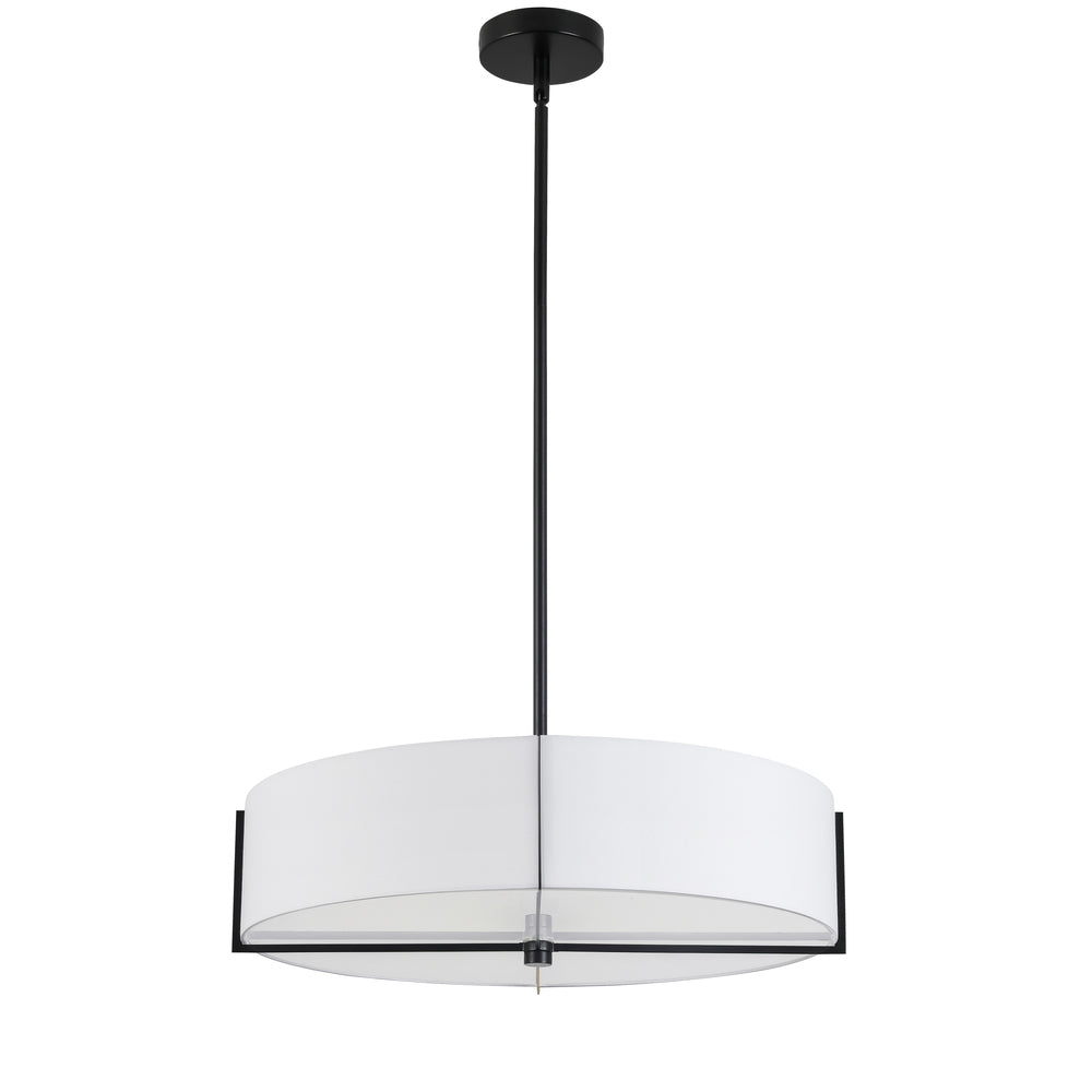 Dainolite PRESTON PST-214P-MB-WH Pendant Contemporary - Matte Black