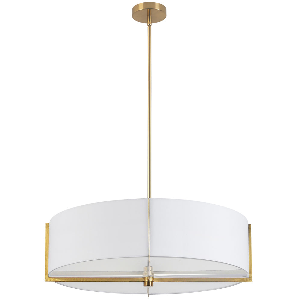 Dainolite PRESTON PST-264LP-AGB-WH Pendant Contemporary - Aged Brass