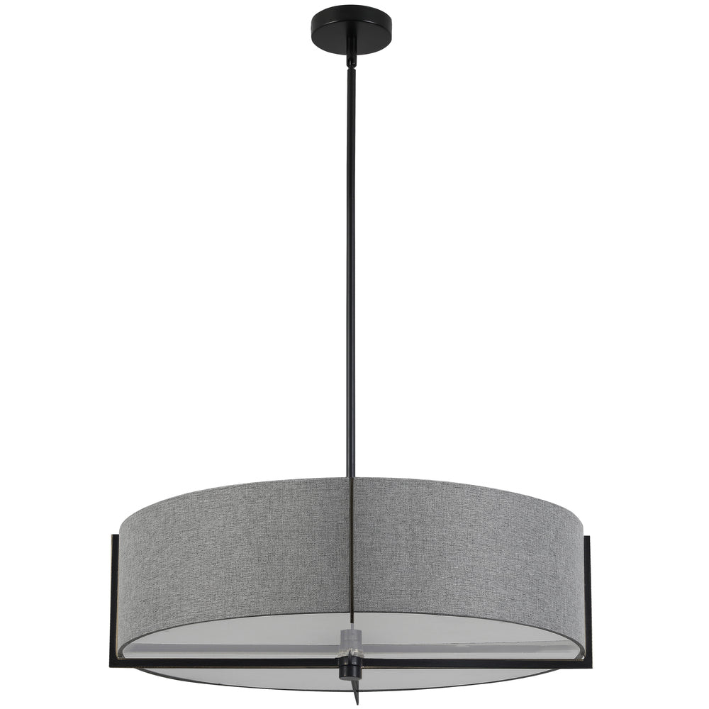 Dainolite PRESTON PST-264LP-MB-GRY Pendant Contemporary - Matte Black