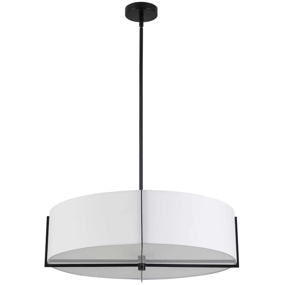 Dainolite PRESTON PST-264LP-MB-WH Pendant Contemporary - Matte Black