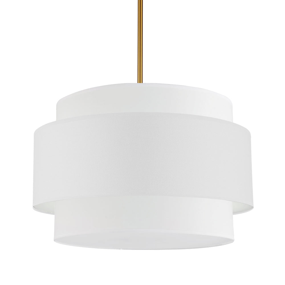 Dainolite PRIYA PYA-224C-AGB-WH Pendant Contemporary - Aged Brass