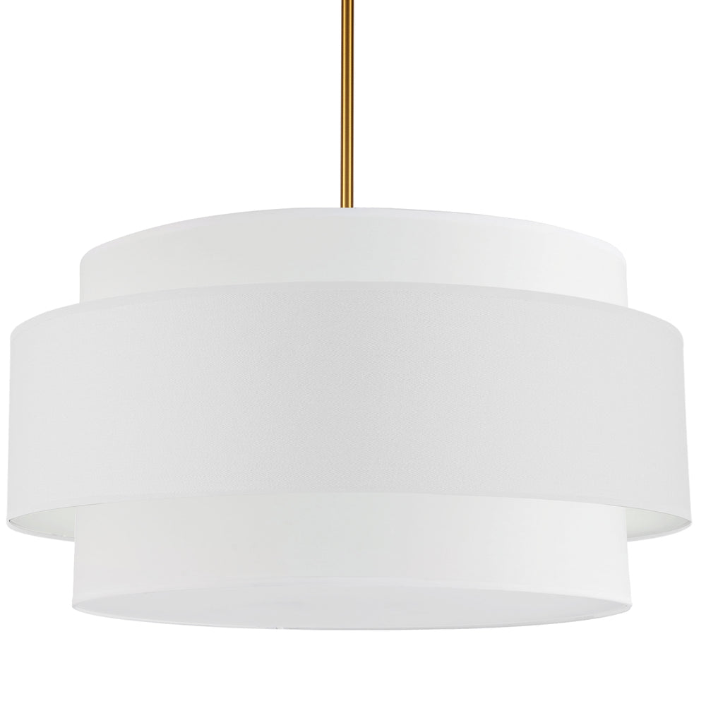 Dainolite PRIYA PYA-304C-AGB-WH Pendant Contemporary - Aged Brass