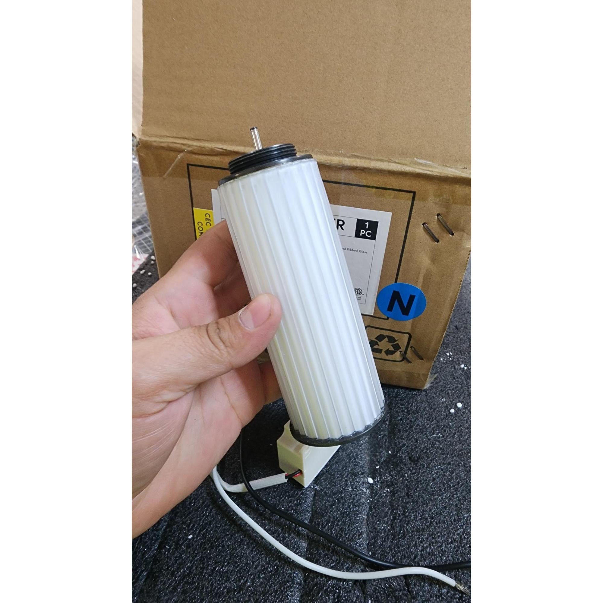 Edwin 18-in Urban Bronze/Frosted Ribbed Glass LED Wall/Vanity