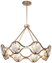 Crystorama Quincy QUI-7628-DT – 29.5 Inch – 8 Light – Chandelier – Distressed Twilight – Damp Rated
