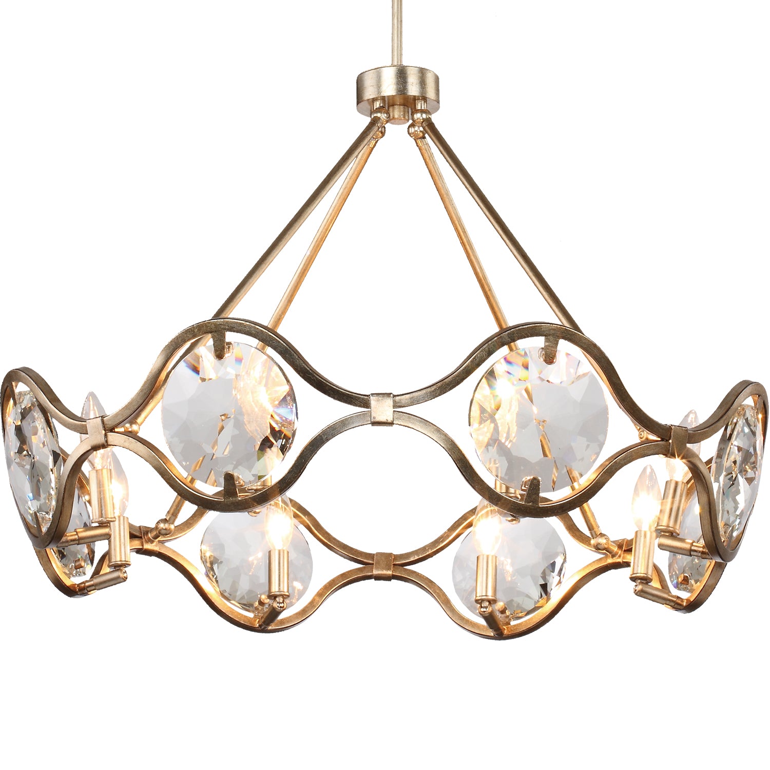 Crystorama Quincy QUI-7628-DT – 29.5 Inch – 8 Light – Chandelier – Distressed Twilight – Damp Rated