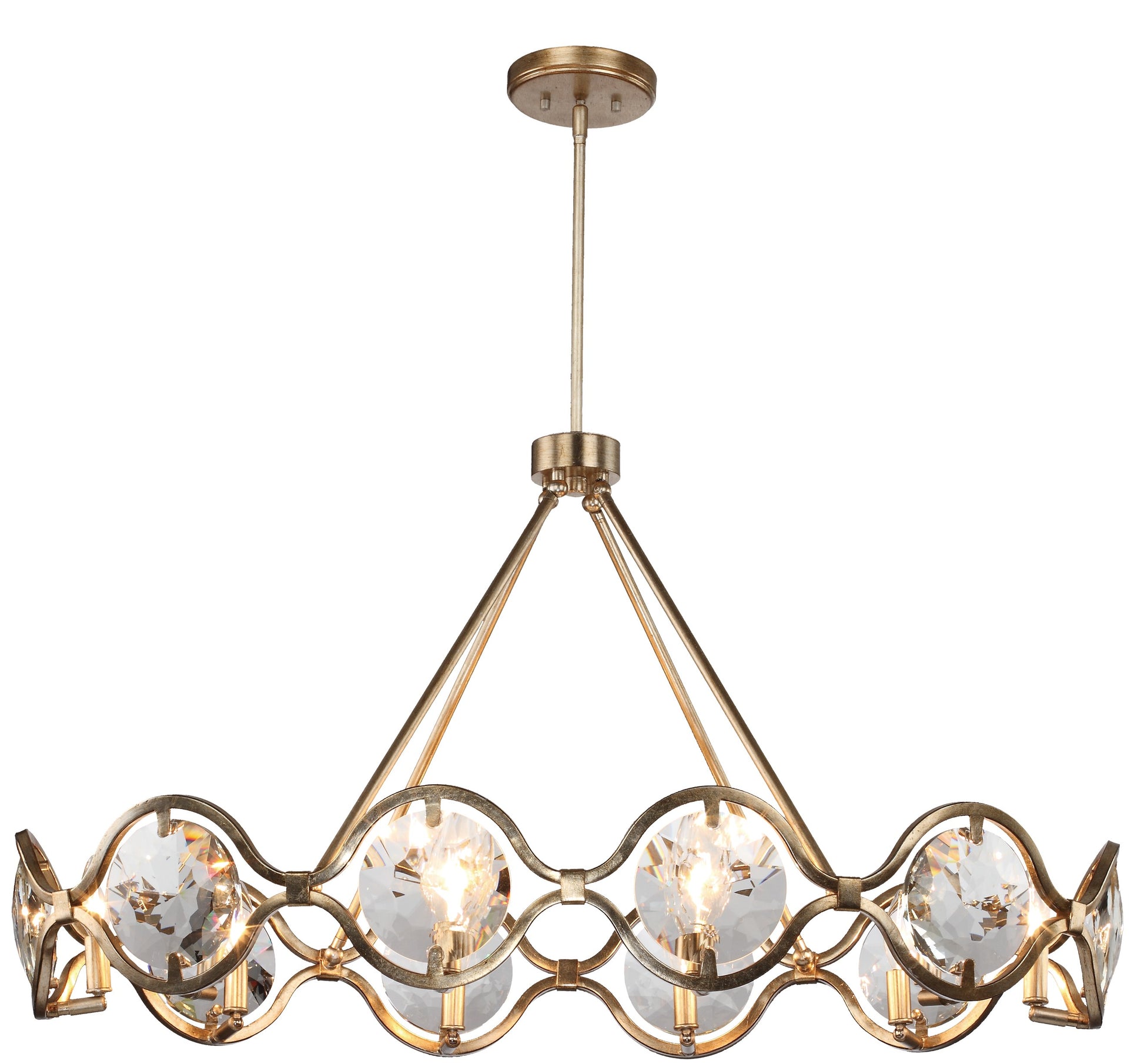 Crystorama Quincy QUI-7629-DT – 40 Inch – 10 Light – Chandelier – Distressed Twilight – Damp Rated