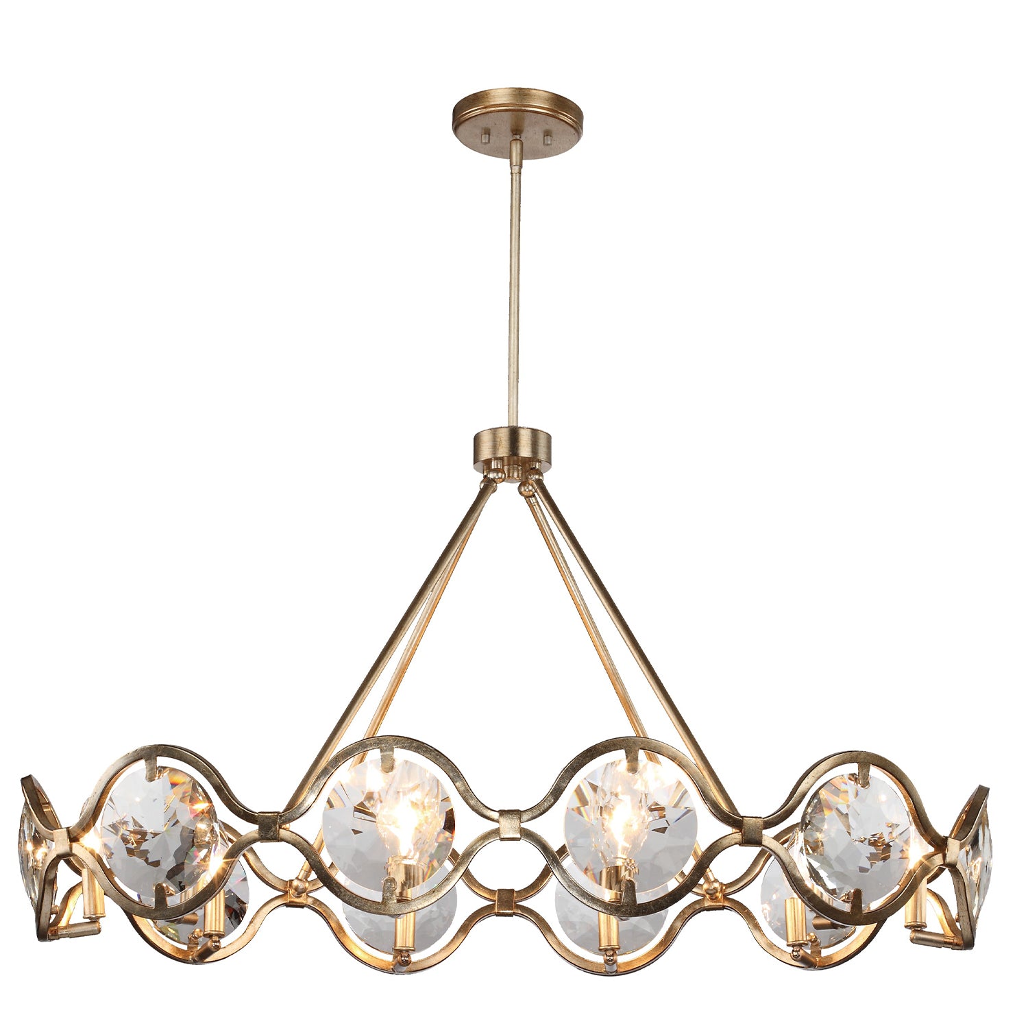 Crystorama Quincy QUI-7629-DT – 40 Inch – 10 Light – Chandelier – Distressed Twilight – Damp Rated