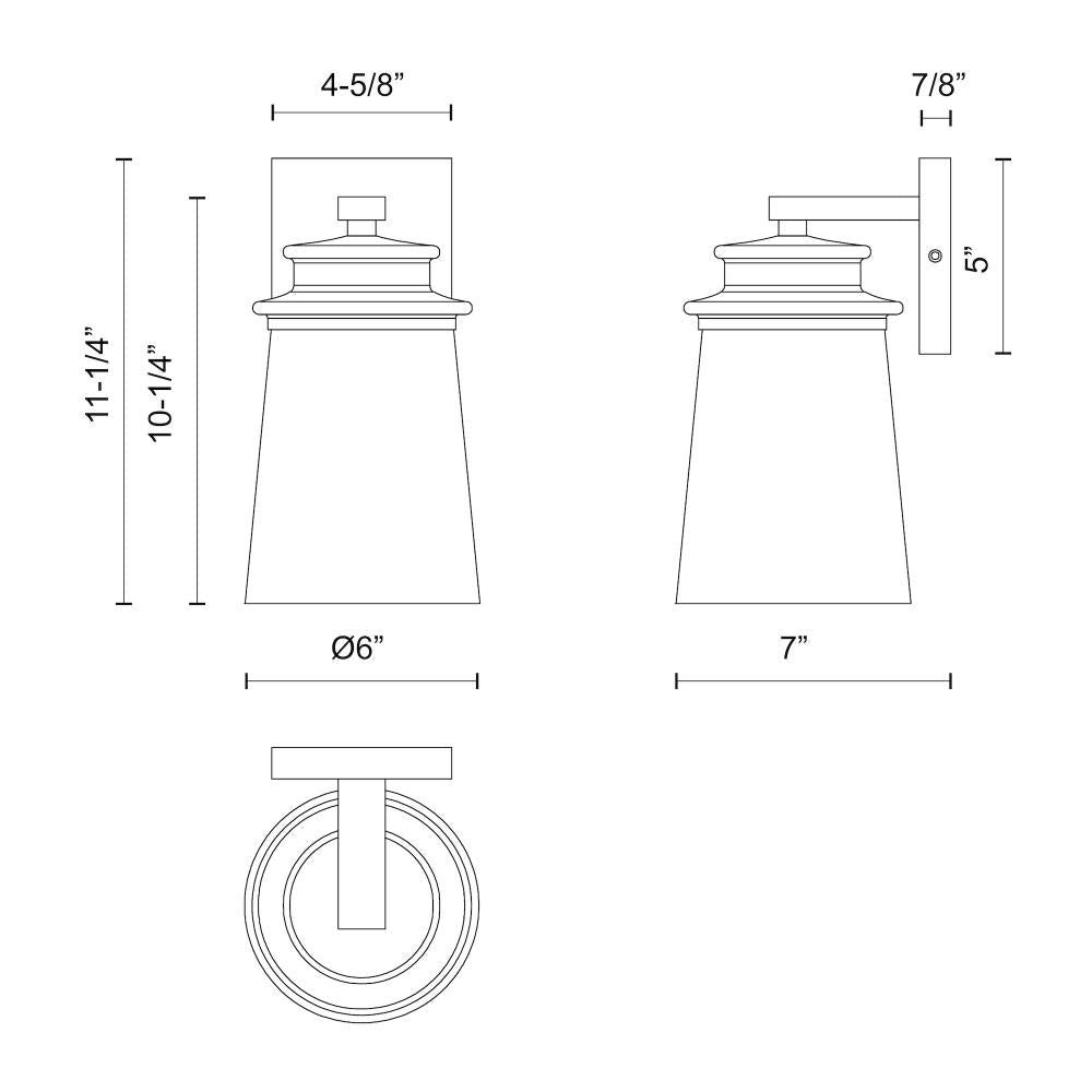 Alora Lighting QUINCY WV533006MBCL Bathroom Fixture Modern - Matte Black